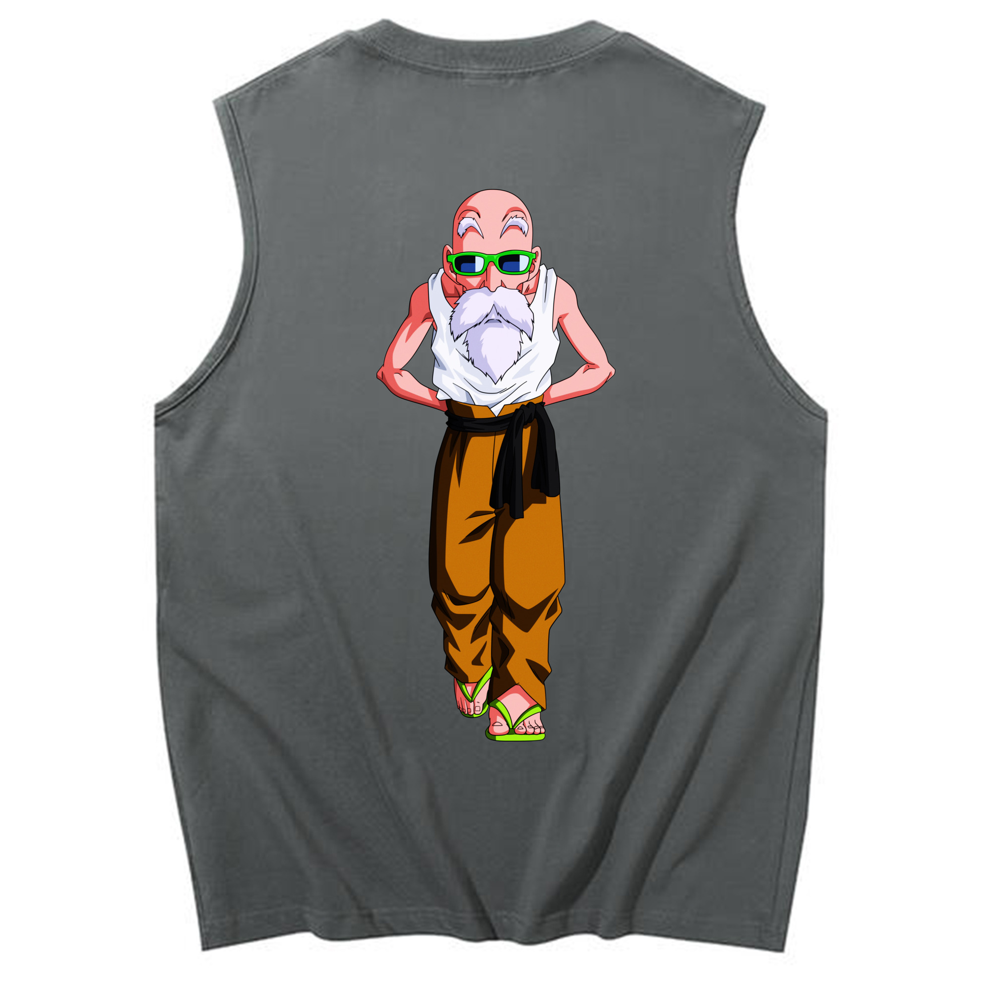 （画像用） ドラゴンボール 亀仙人（かめせんにん） DRAGON BALL Master Roshi Kame Sennin コットン100％タンクトップ（背面プリント）